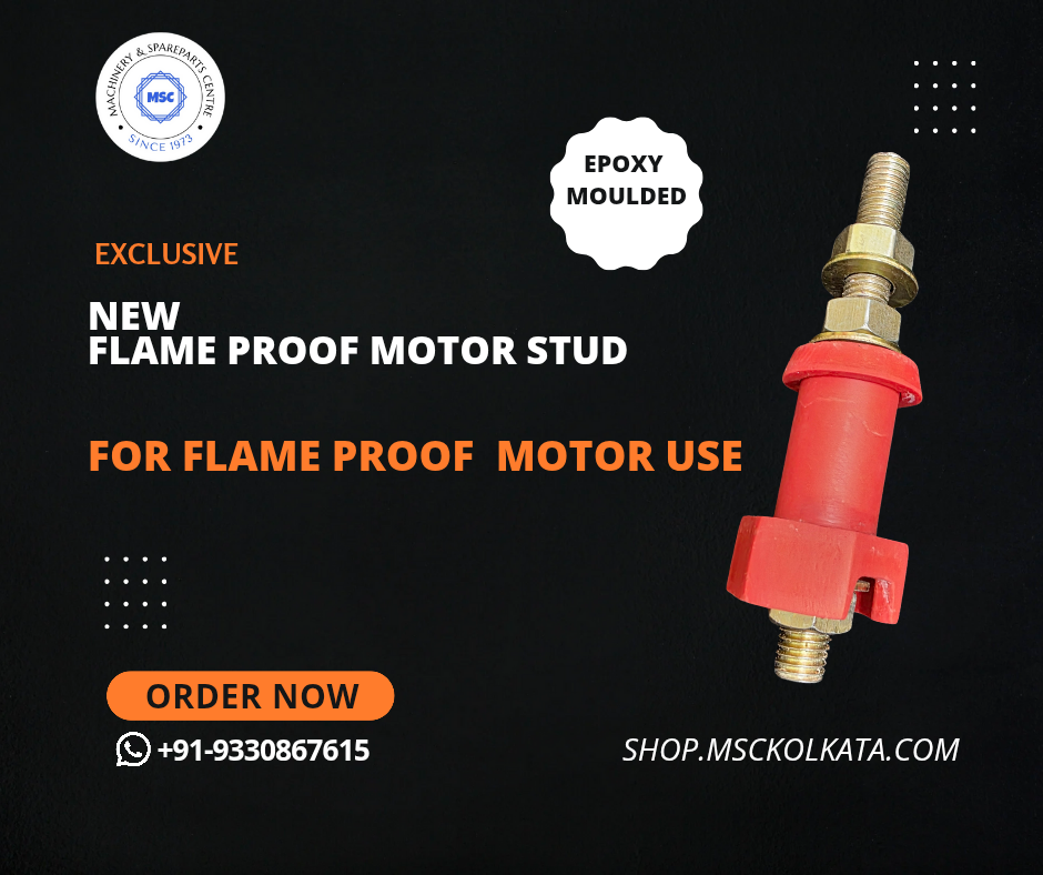Terminal stud for flame proof motors