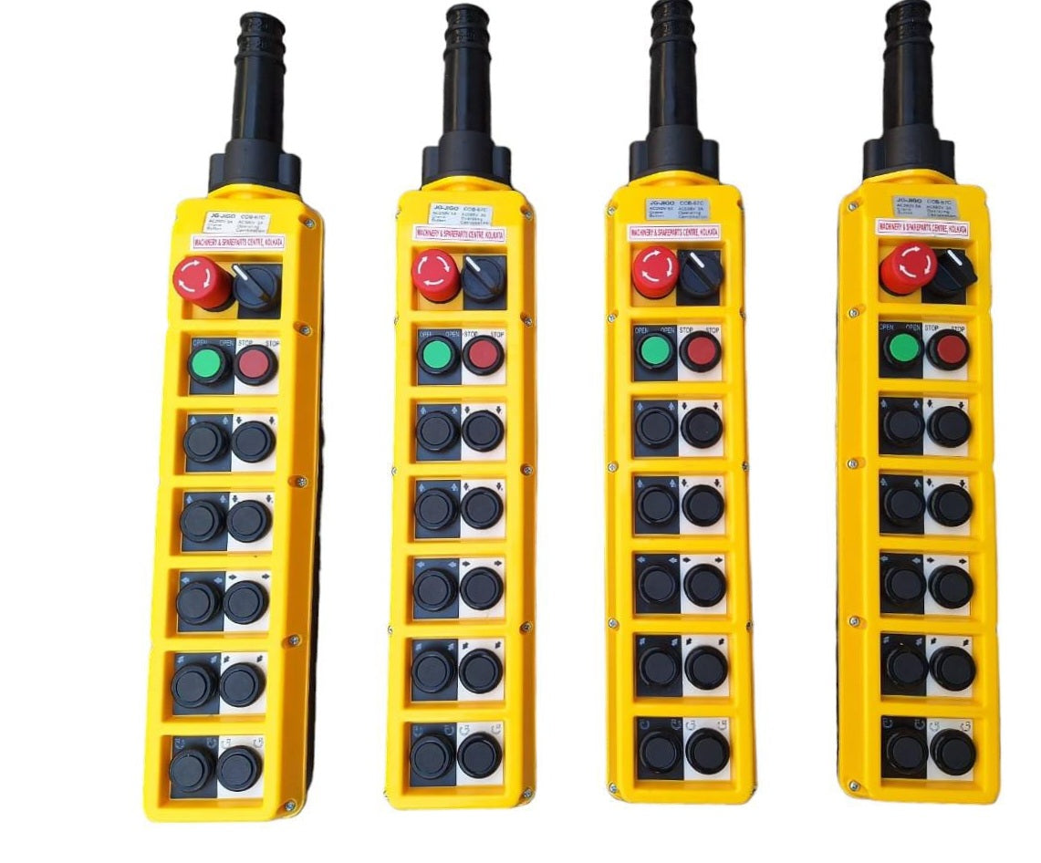 12 way push button station with emergency button and slector switch fo ...