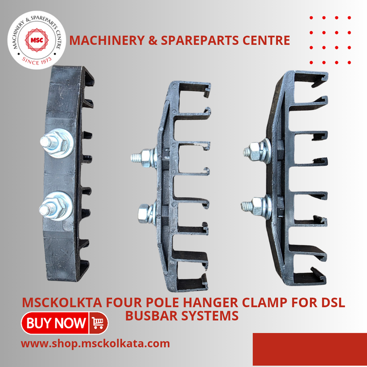 Four pole hanger clamp for DSL busbar systems