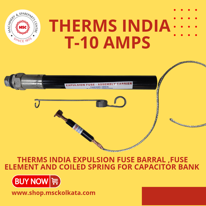 Therms india 10 amps expulsion fuse with barral and spring set
