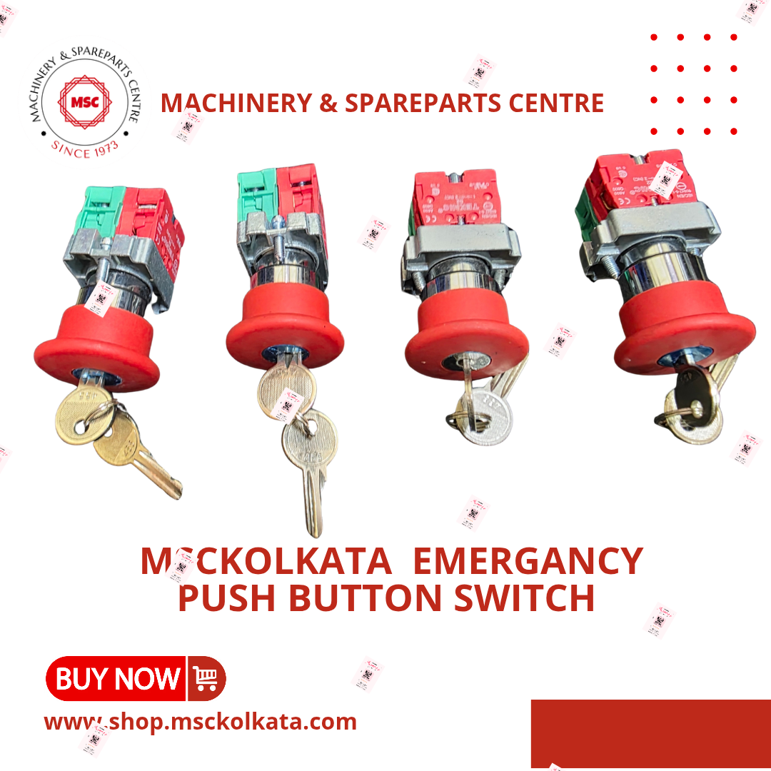 Emergency push button switch with no nc elements