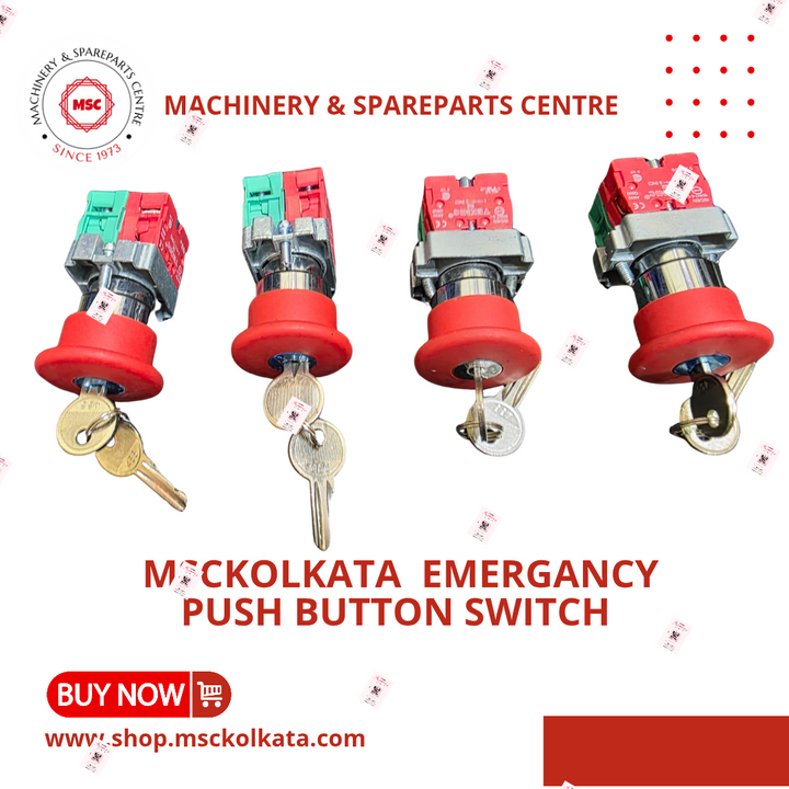 Emergency push button switch with no nc elements