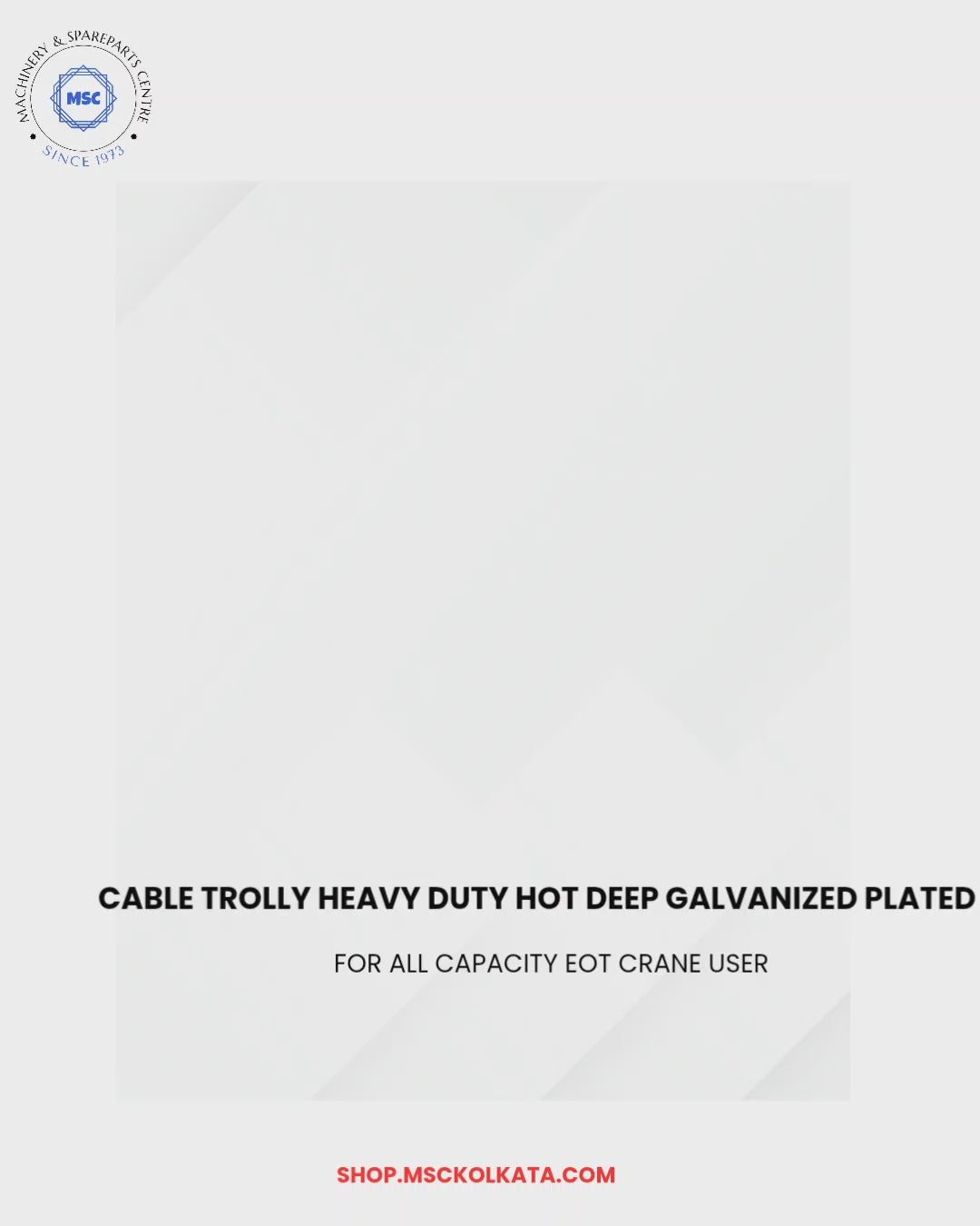 Cable trolley for crane heavy duty