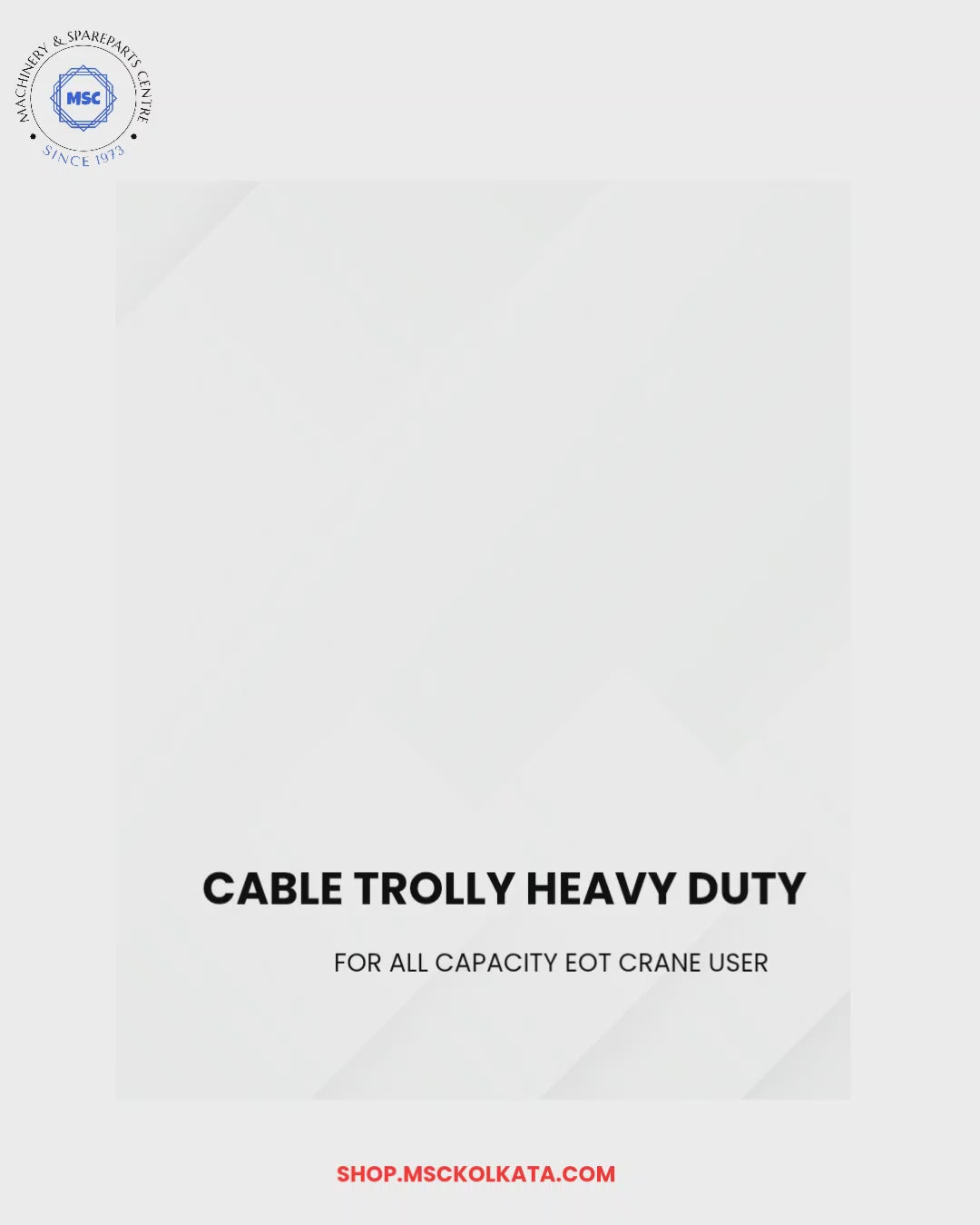 Cable trolley for crane heavy duty