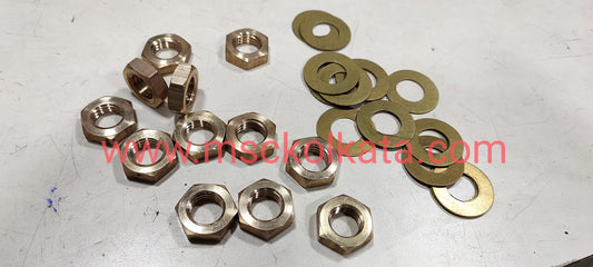 Brass nut and washer m16