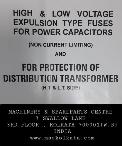 Expulsion fuse  assembly for capacitor bank